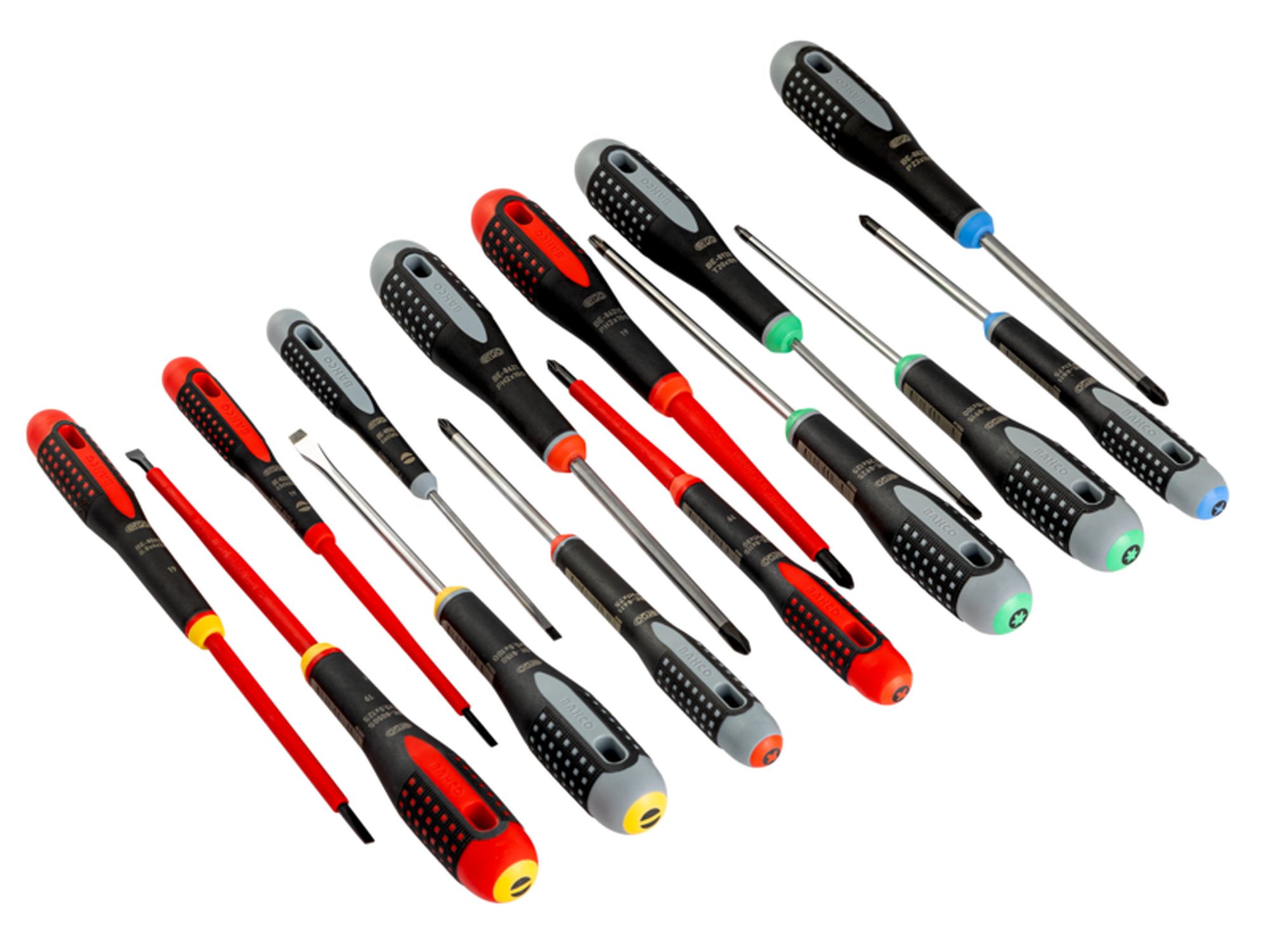 Juego de 15 destornilladores para ranurados, Phillips, Pozidriv y TORX® ERGO™ con agarre de goma