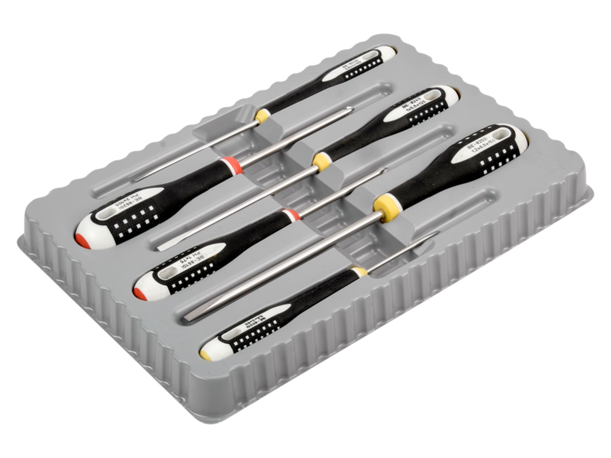 Juego de destornilladores de acero inoxidable para ranurados y Phillips ERGO™ (6 piezas)