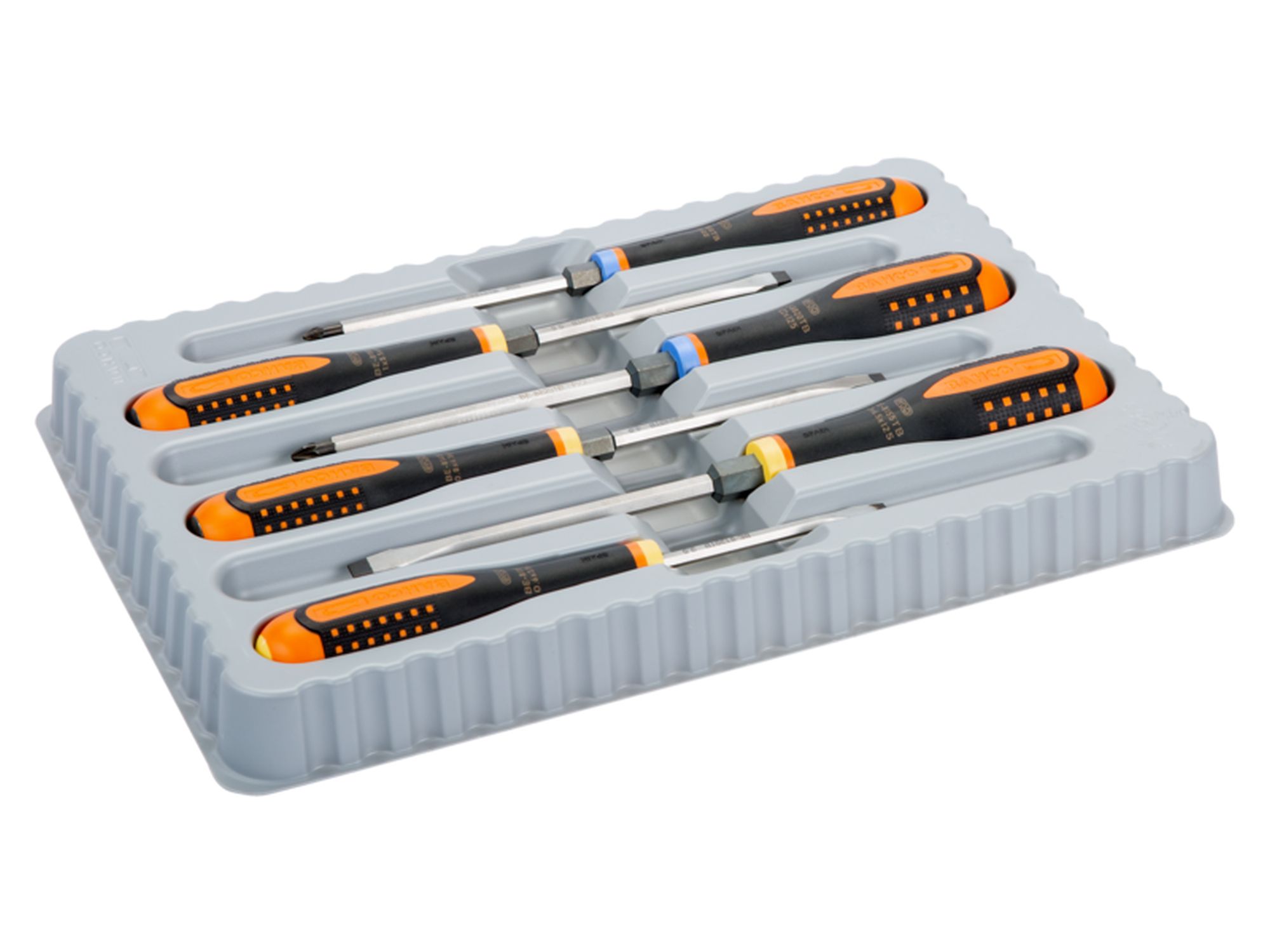 Juego de destornilladores hexagonales de bola/ranurados/Pozidriv de varilla pasante ERGO™ con mango anti-impacto (6 piezas)