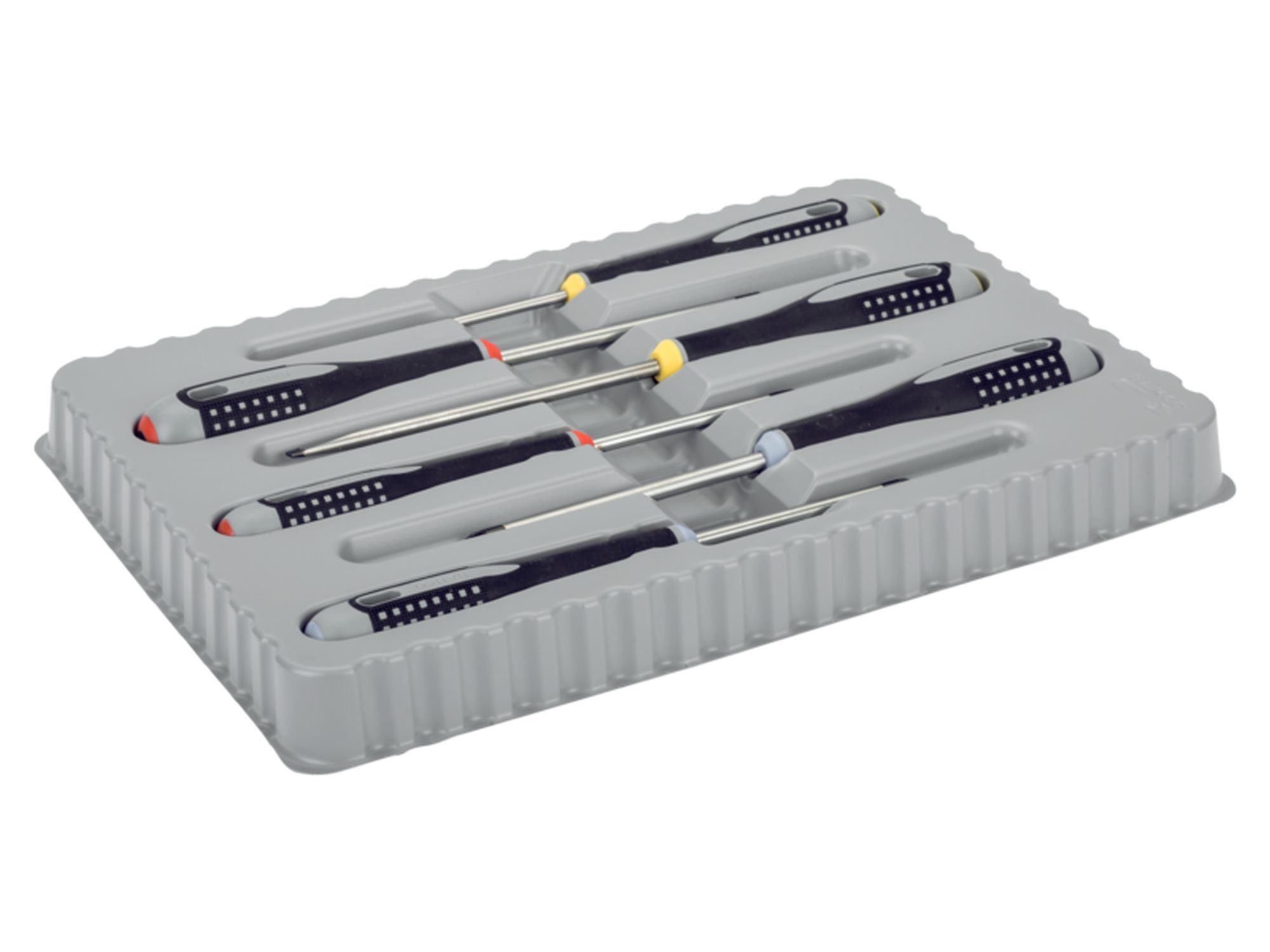 Juego de destornilladores ranurados/Phillips/Pozidriv ERGO™ con mango de goma (6 piezas)