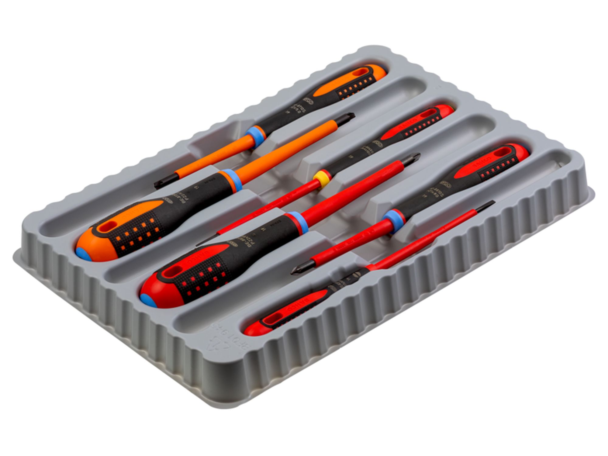 Juego de destornilladores de punta Combi ranurada y Pozidriv, aislados VDE ERGO™ y con mango de tres componentes (6 piezas)