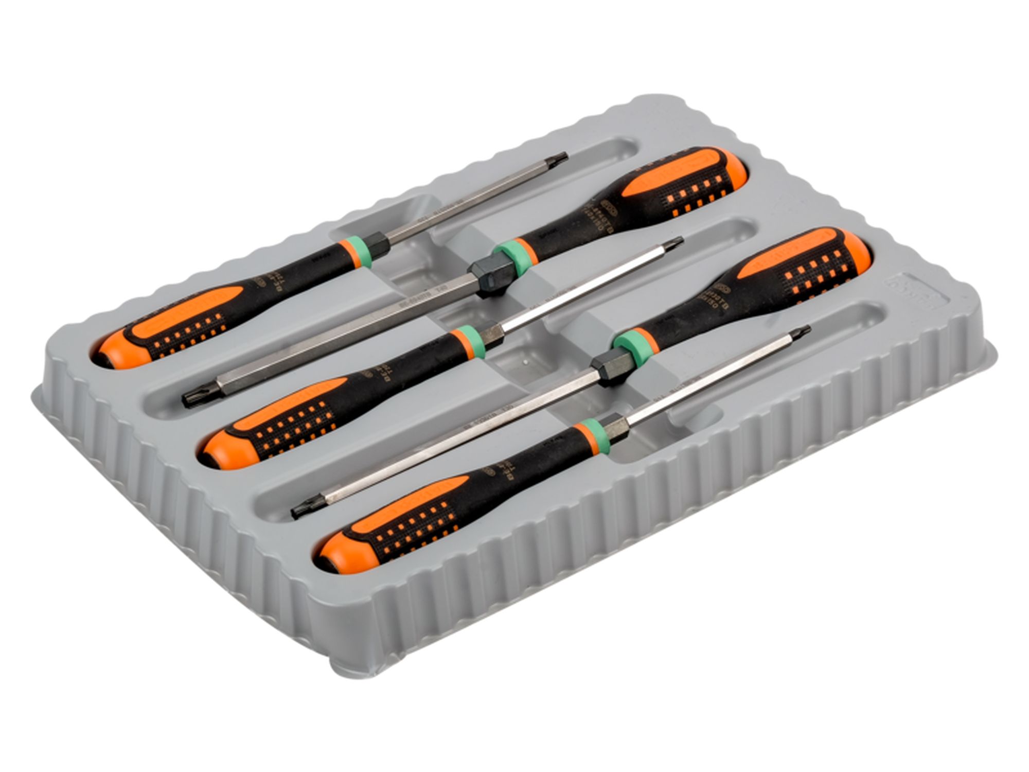 Juego de destornilladores hexagonales de bola/TORX® de varilla pasante ERGO™ con mango anti-impacto (5 piezas)