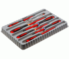 Juego de destornilladores ranurados y Pozidriv aislados VDE ERGO™ con mango de tres componentes (7 piezas)
