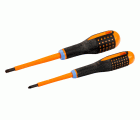 Juego de destornilladores de punta Combi ranurada y Pozidriv, aislados VDE ERGO™ y con mango de tres componentes (5 piezas)