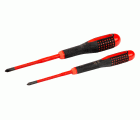 Juego de destornilladores Phillips delgados y aislados VDE ERGO™ con mango de tres componentes (2 piezas)
