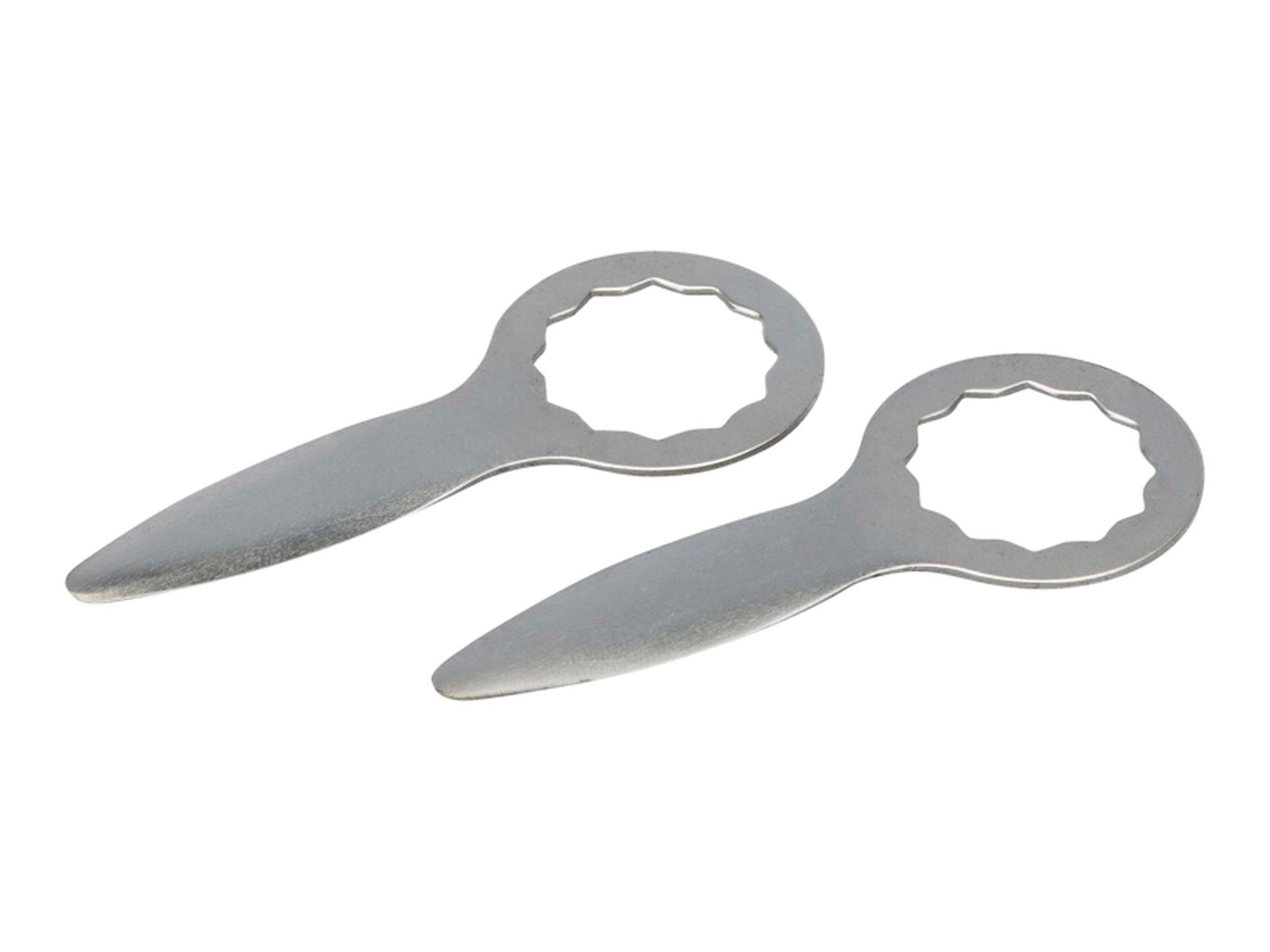 Cuchillas rectas. A = Forma plana - B = Forma dentada