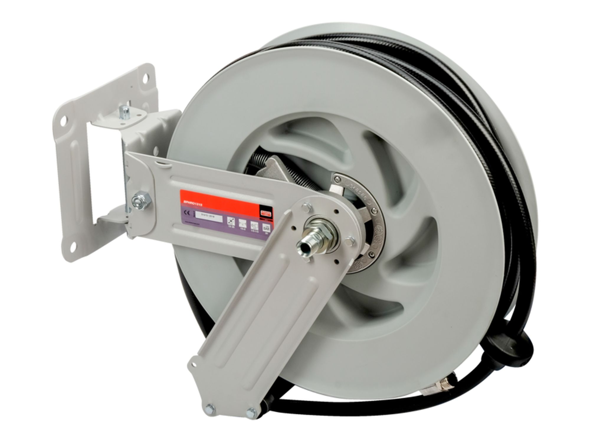 Carrete enrollador de acero