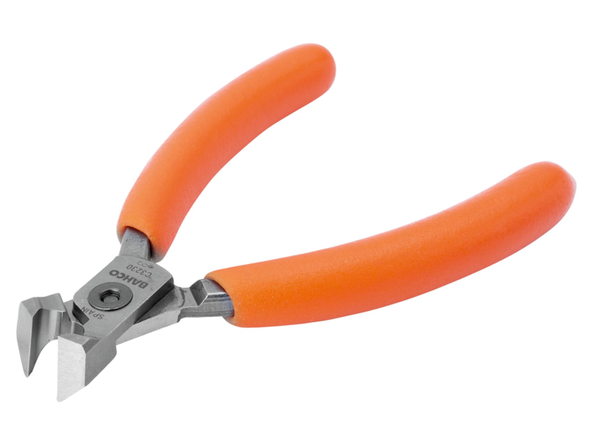 Alicates de corte frontal compactos con mango de PVC naranja de 109 mm