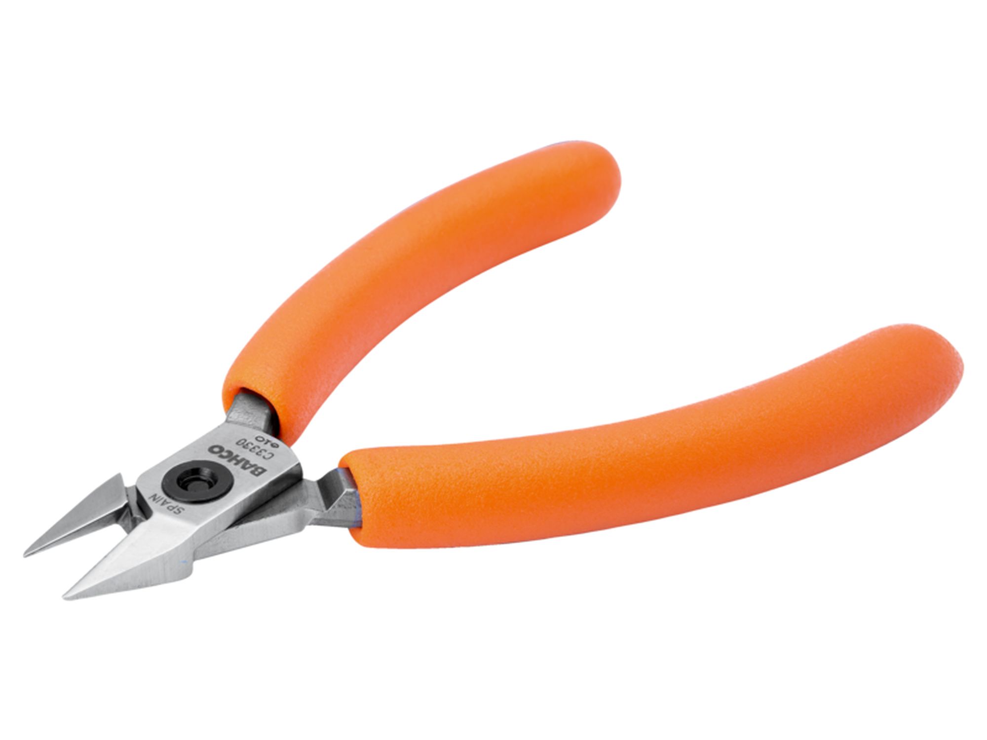 Alicates de corte diagonal compactos con mango de PVC naranja de 115 mm (embalaje industrial)