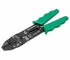Alicates para engastado/corte/pelado con mango verde 14 AWG-10 AWG