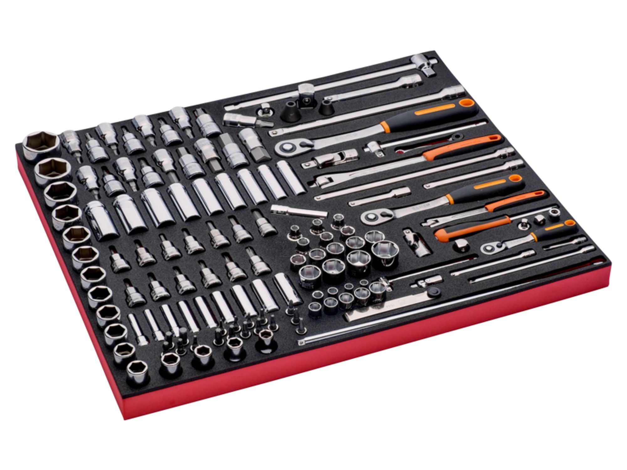 Juego de carraca de cabeza tipo pera y vasos de 1/4