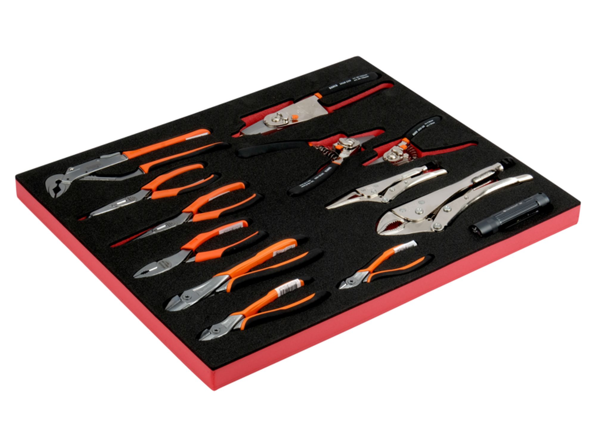 Juego de alicates en bandeja de foam 3/3 Fit&Go (16 piezas)