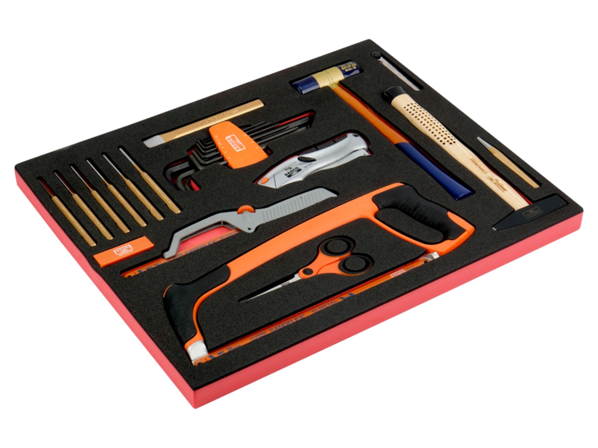 Juego de herramientas de apriete y medición variadas en bandeja de foam 3/3 Fit&Go, 10 unidades