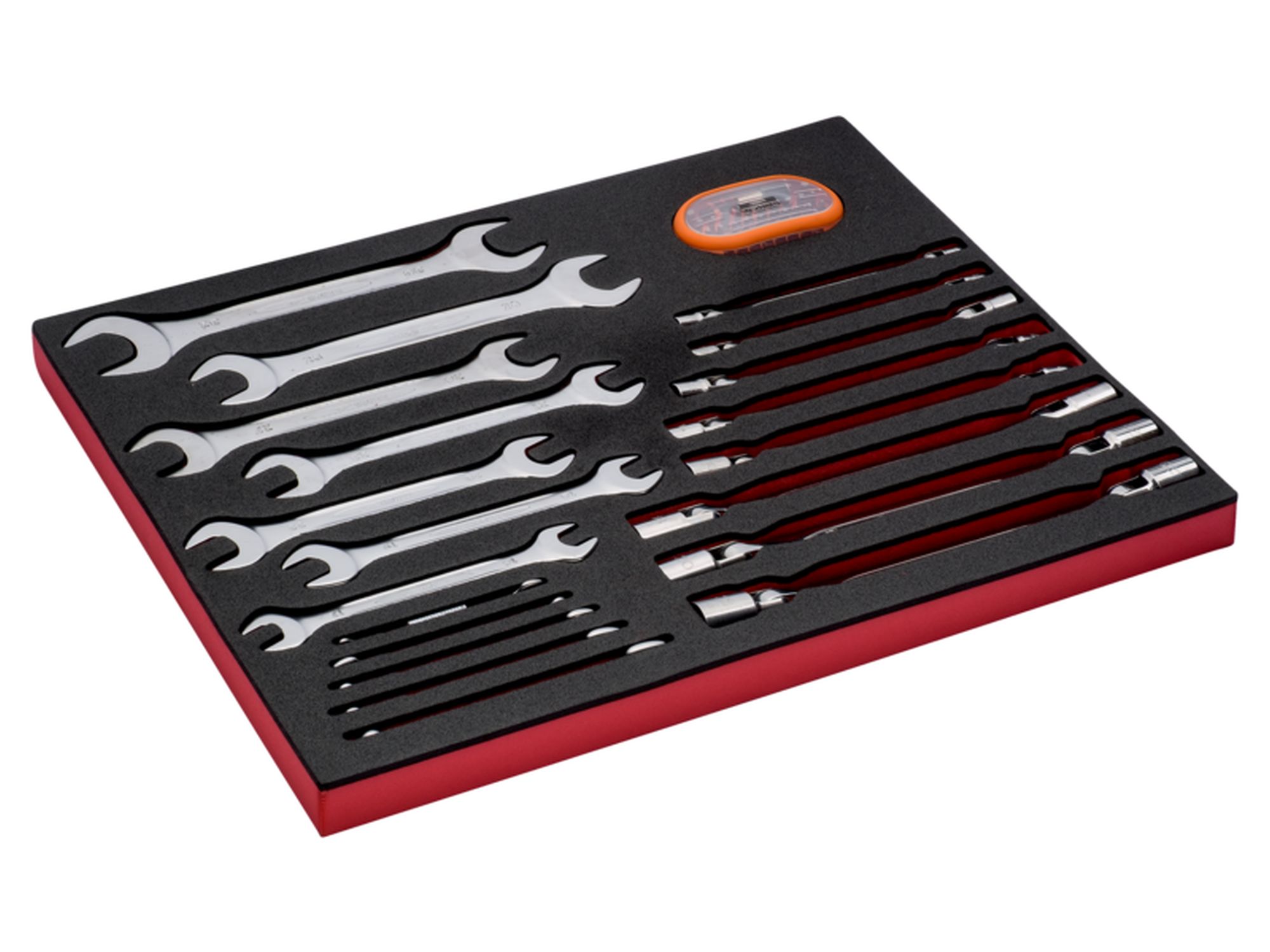 Juego de llaves y puntas en bandeja de foam 3/3 Fit&Go, 51 unidades