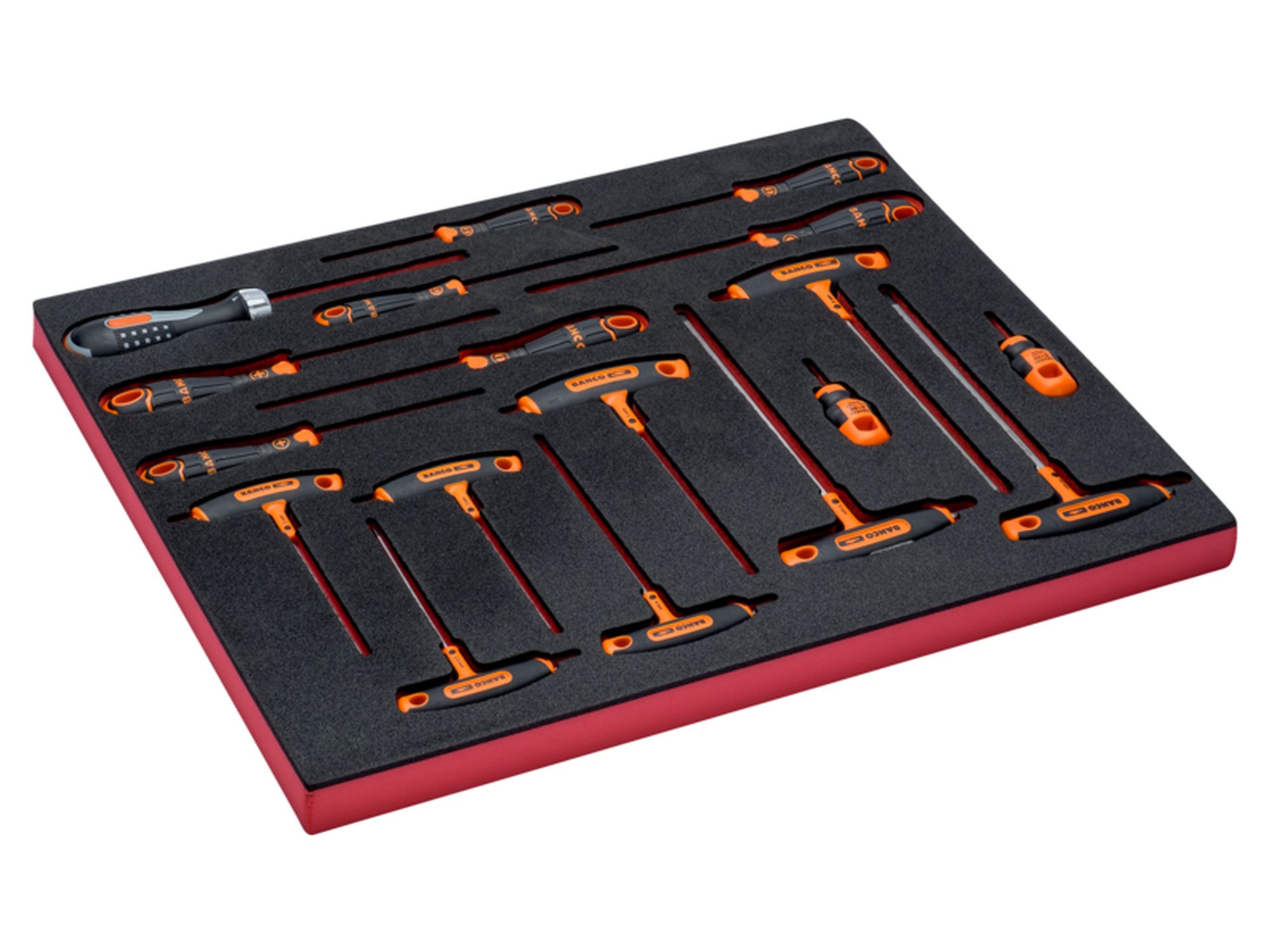 Juego de destornilladores en bandeja de foam 3/3 Fit&Go, 18 unidades