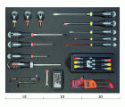 Juego de puntas/destornilladores en bandeja de foam 3/3 Fit&Go (60 piezas)