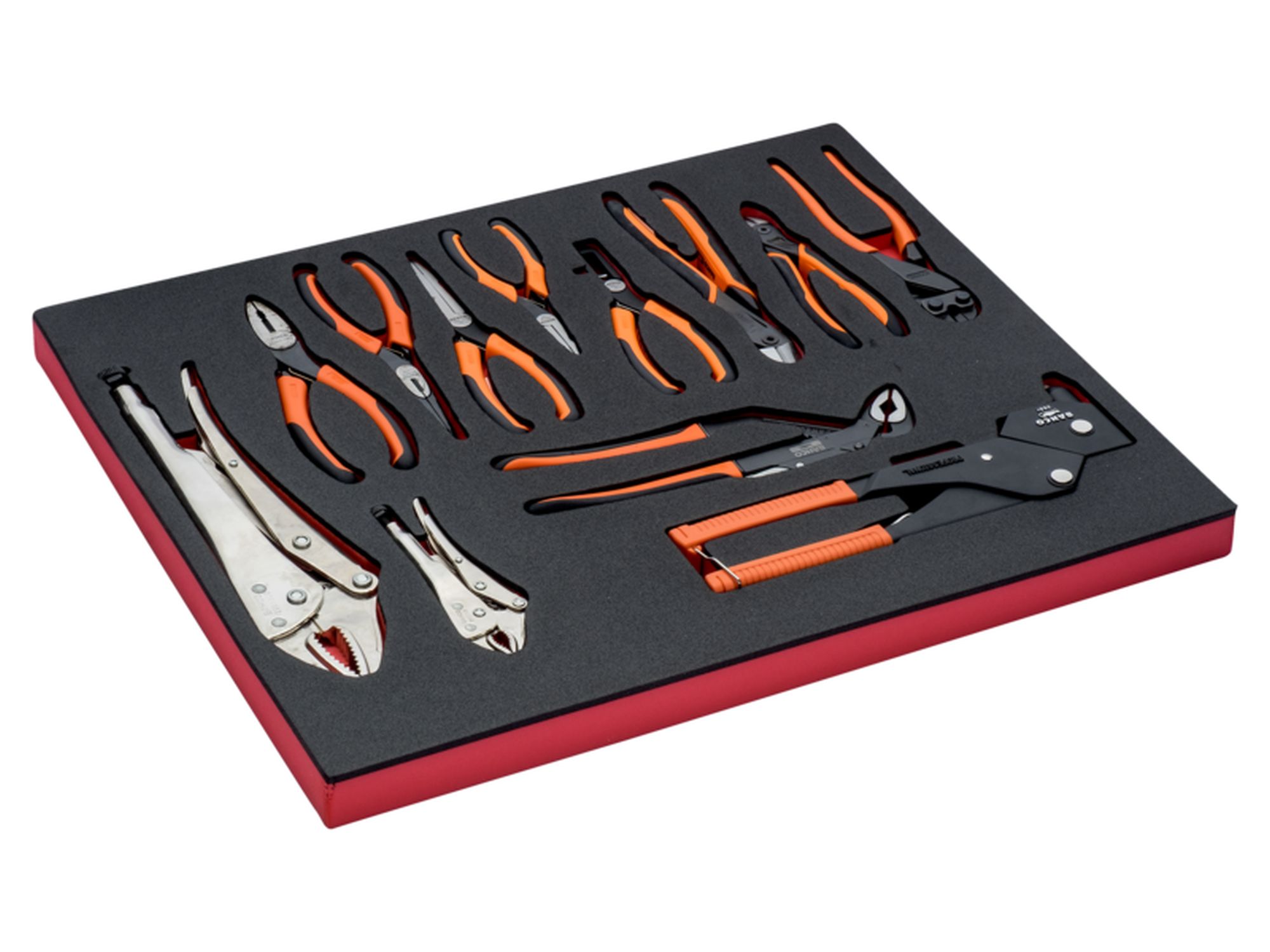 Juego de alicates en bandeja de foam 3/3 Fit&Go (12 piezas)