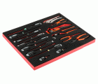 Juego de destornilladores/alicates en bandeja de foam 3/3 Fit&Go (19 piezas)