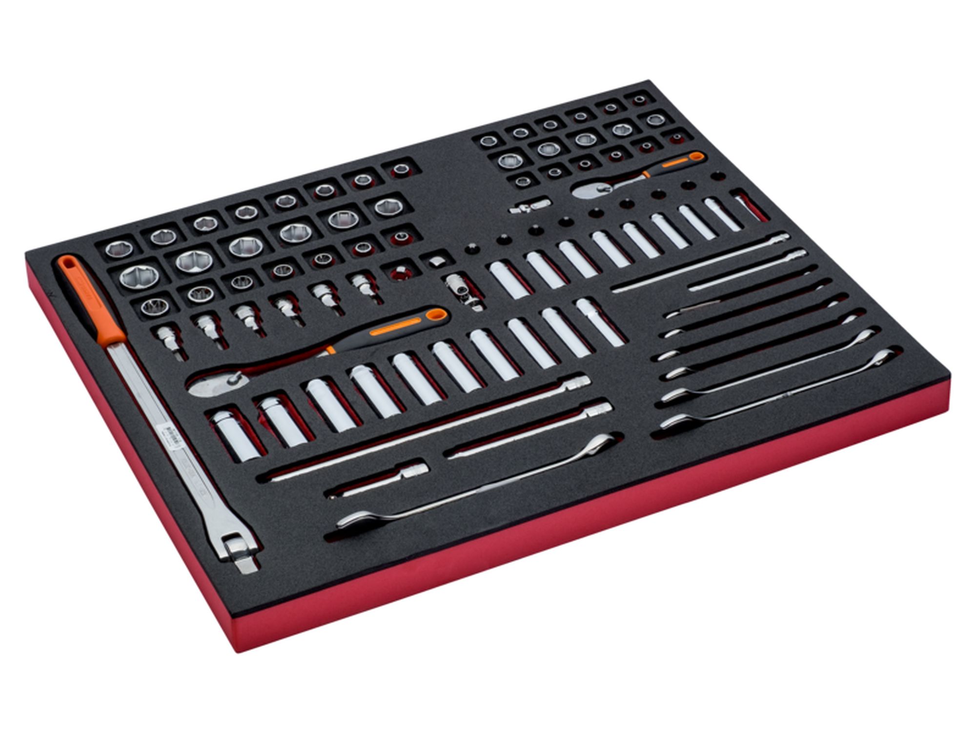 Juego de llaves combinadas y vasos de 1/4