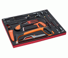 Juego de destornilladores y herramientas de corte en bandeja de foam 3/3 Fit&Go, 17 unidades