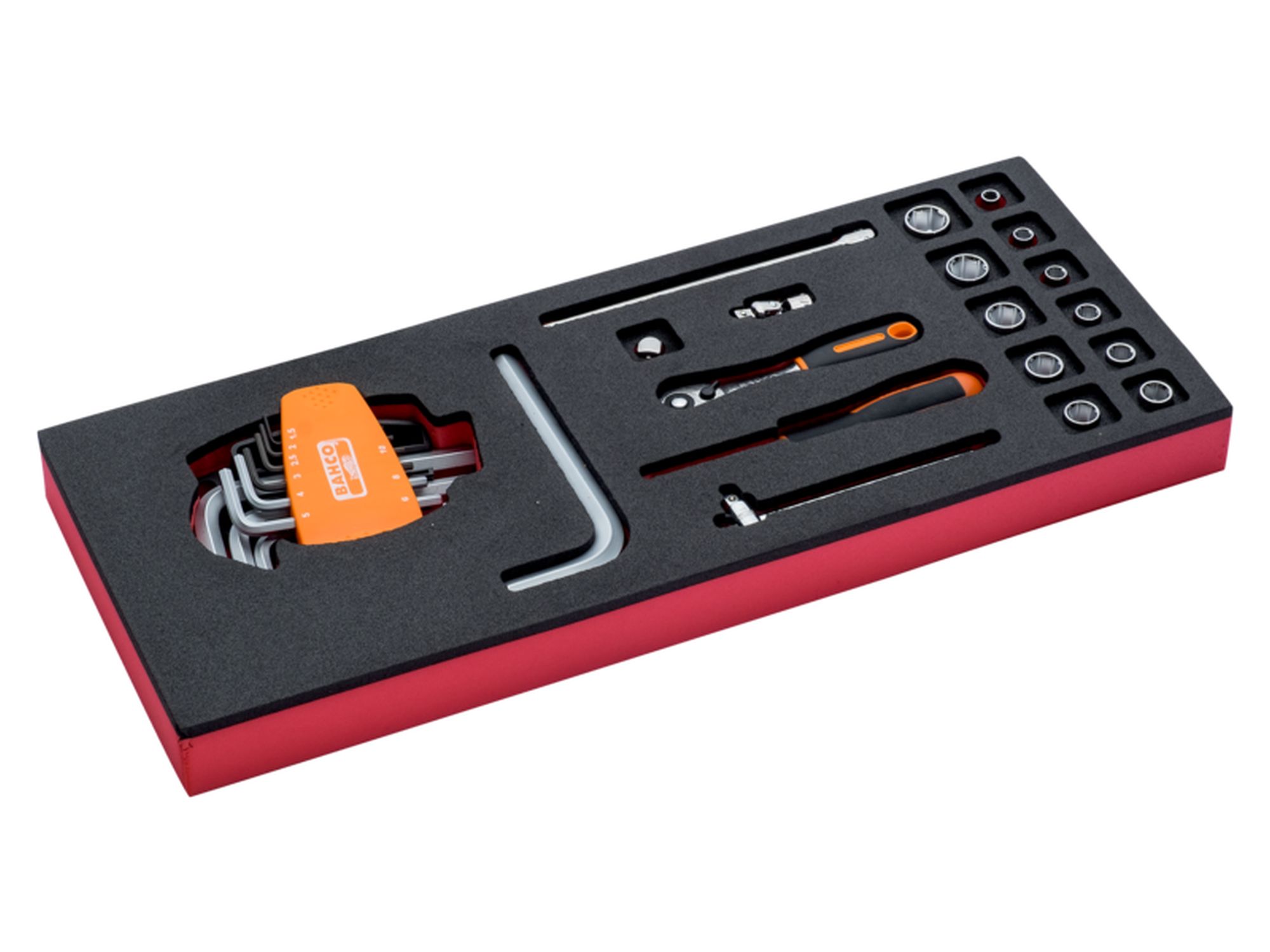 Juego de carraca de cabeza tipo pera y vasos de 1/4