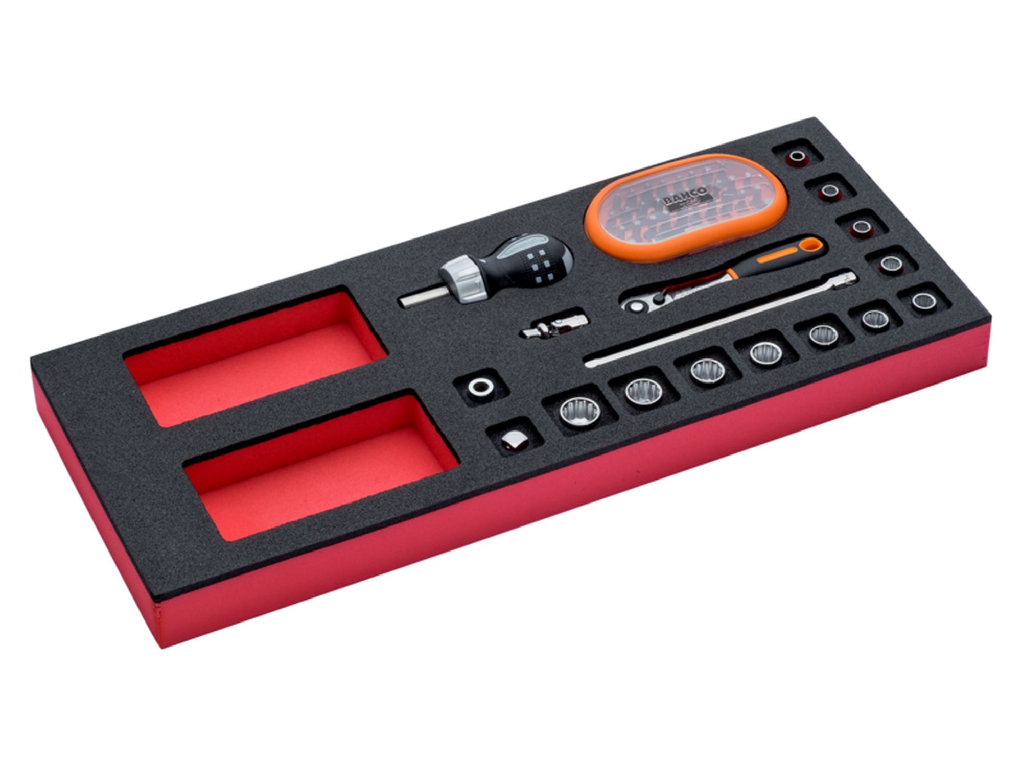 Juego de carraca de cabeza tipo pera y vasos de 1/4