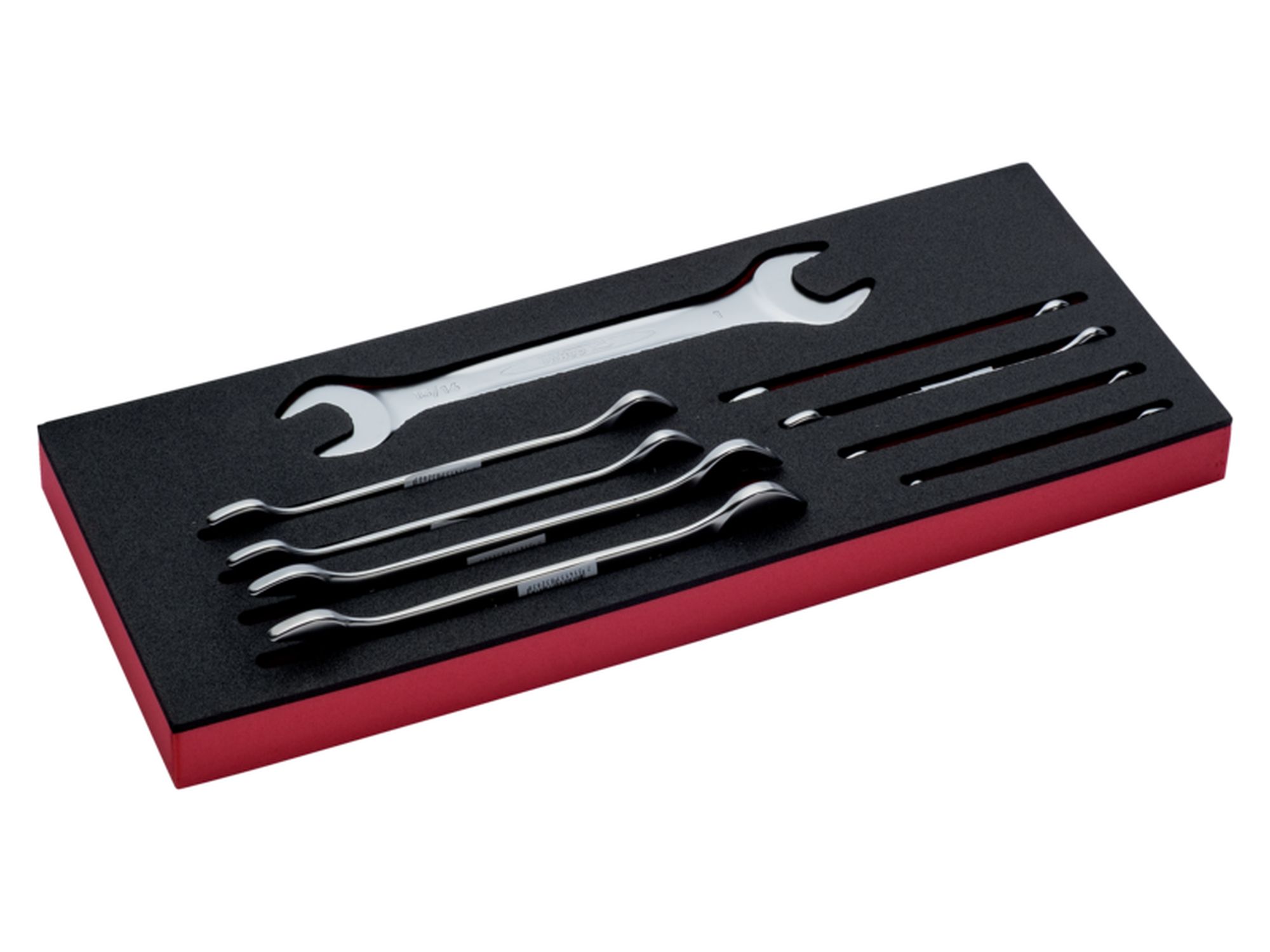 Juego de llaves fijas de dos bocas en bandeja de foam 1/3 Fit&Go (9 piezas)