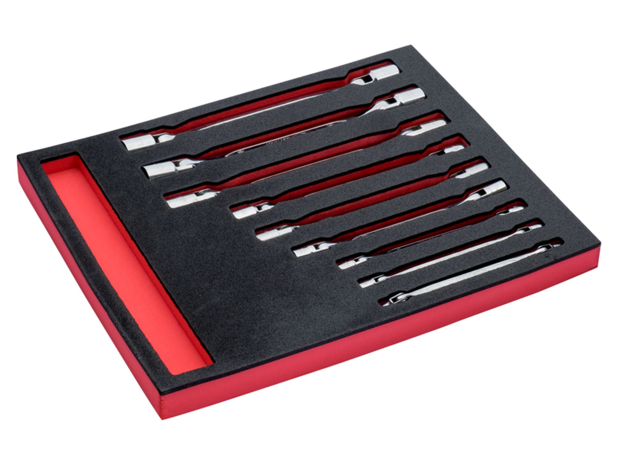 Juego de llaves de vaso de dos bocas en bandeja de foam 2/3 Fit&Go (9 piezas)