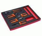 Juego de alicates y cortantes aislados en bandeja de foam 2/3 Fit&Go (5 piezas)