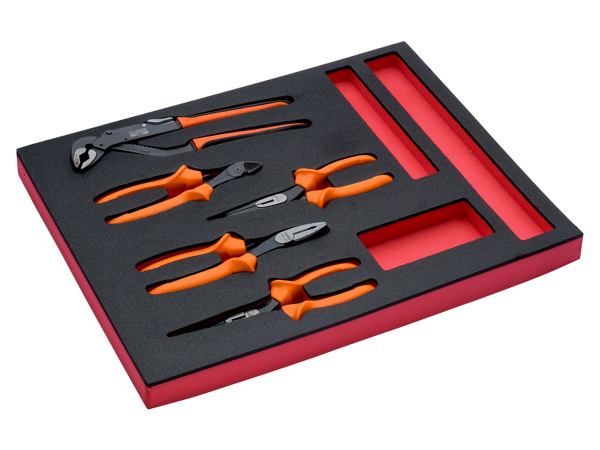 Juego de alicates y cortantes aislados en bandeja de foam 2/3 Fit&Go (5 piezas)