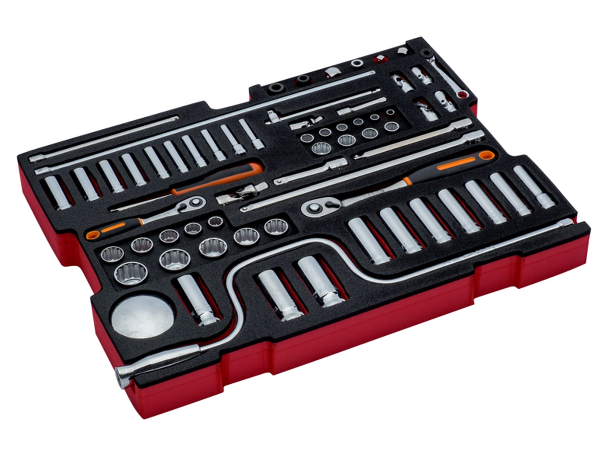 Juego de vasos en bandeja de foam para las maletas rígidas 