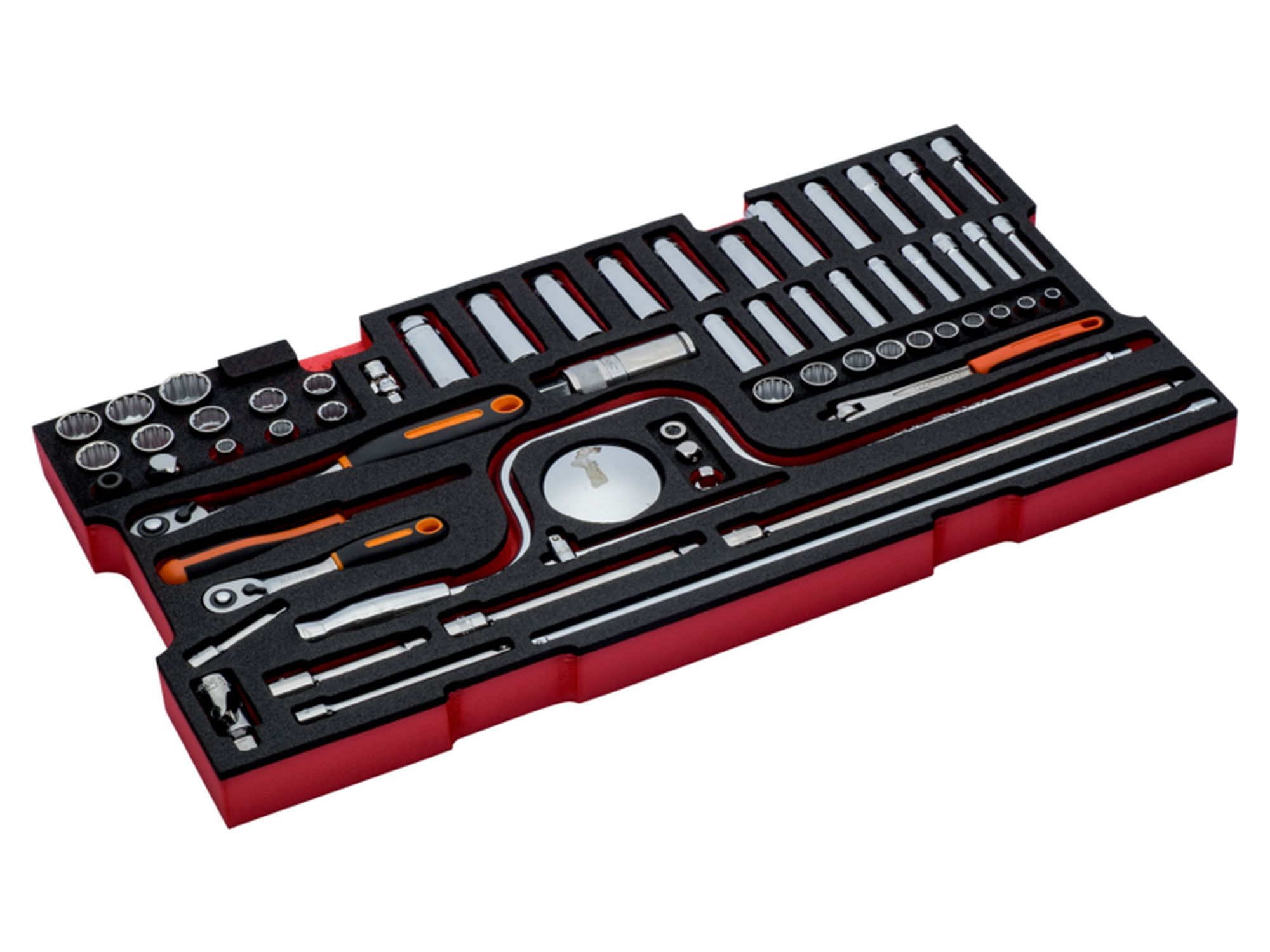 Juego de vasos en bandeja de foam para las maletas rígidas 