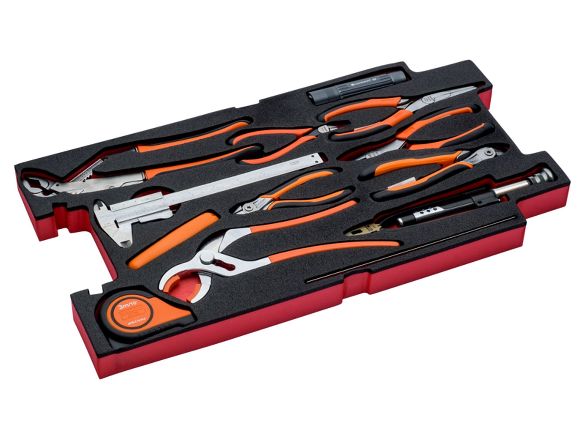 Juego de alicates en bandeja de foam para las maletas rígidas 