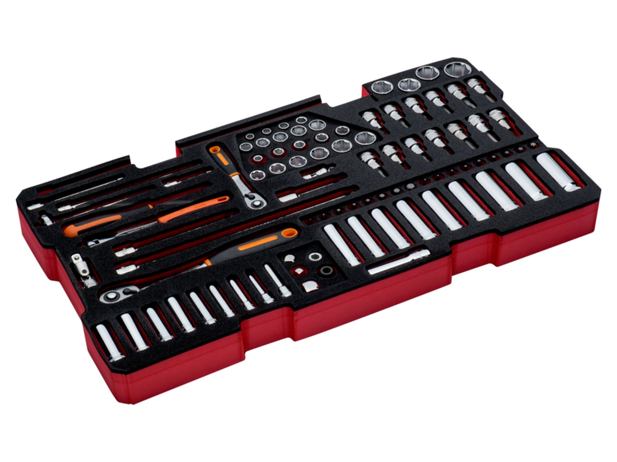 Juego de vasos en bandeja de foam para las maletas rígidas 