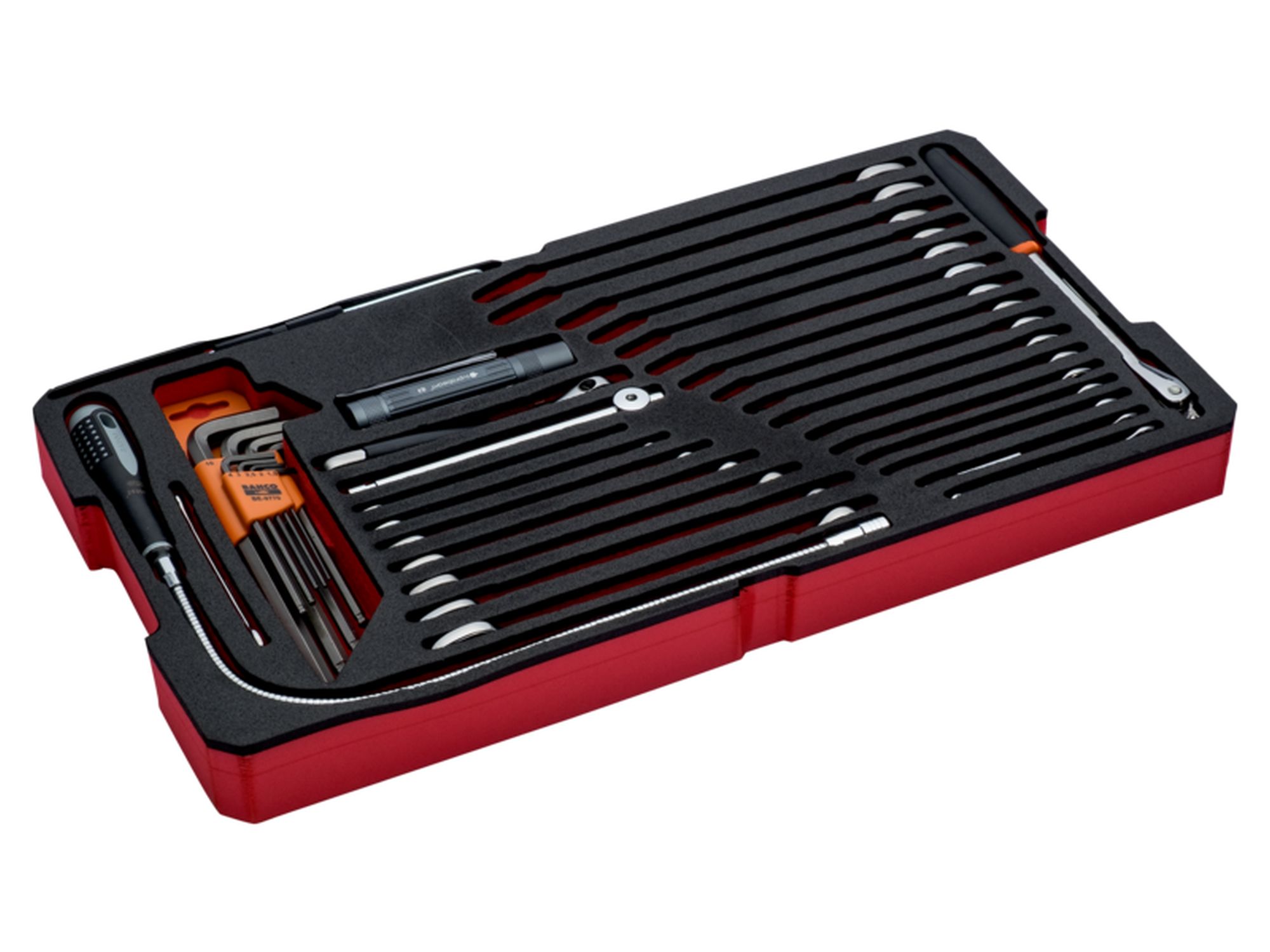 Juego de llaves en bandeja de foam para las maletas rígidas 