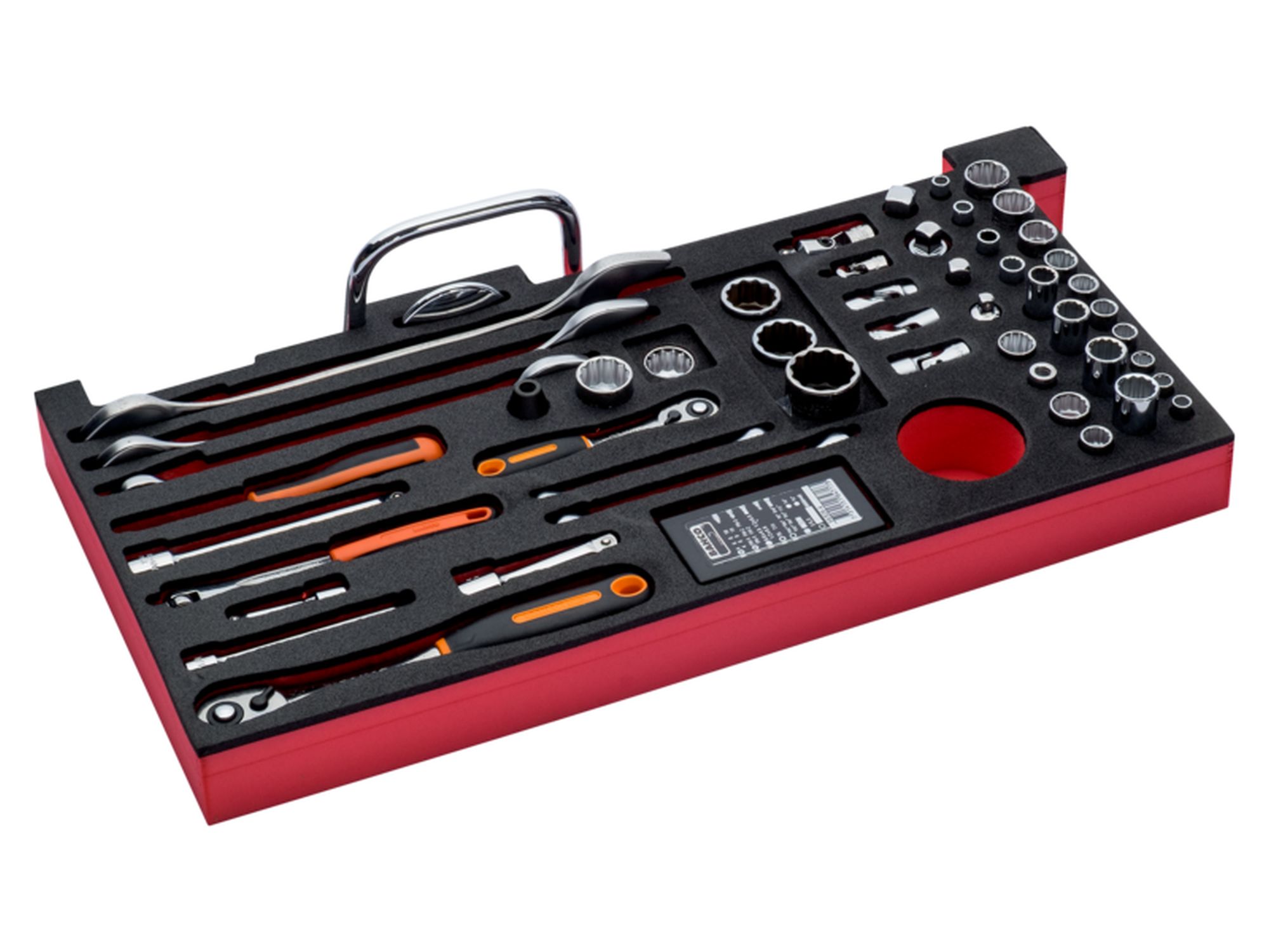 Composición en pulgadas en bandeja de foam para nuestras cajas metálicas de las series 1483K y 1483KHD (79 piezas)