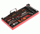 Bandeja de foam con composición de herramientas en pulgadas para nuestras cajas metálicas de las series 1483K y 1483KHD (98 piezas)