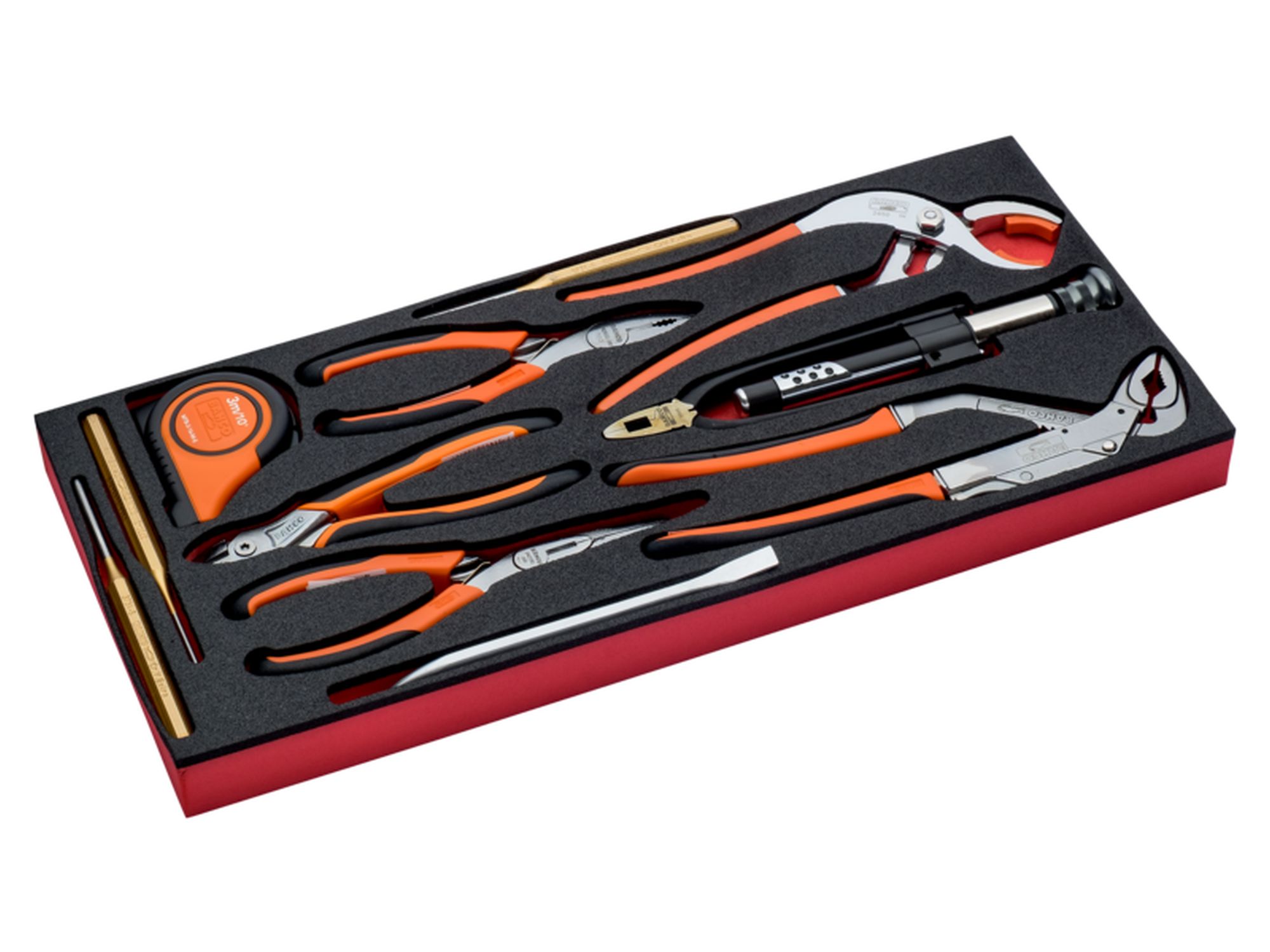 Bandeja de foam con composición de herramientas en pulgadas para nuestras cajas metálicas de las series 1483K y 1483KHD (11 piezas)