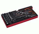 Bandeja de foam con composición de herramientas métricas para nuestras cajas metálicas de las series 1483K y 1483KHD (95 piezas)