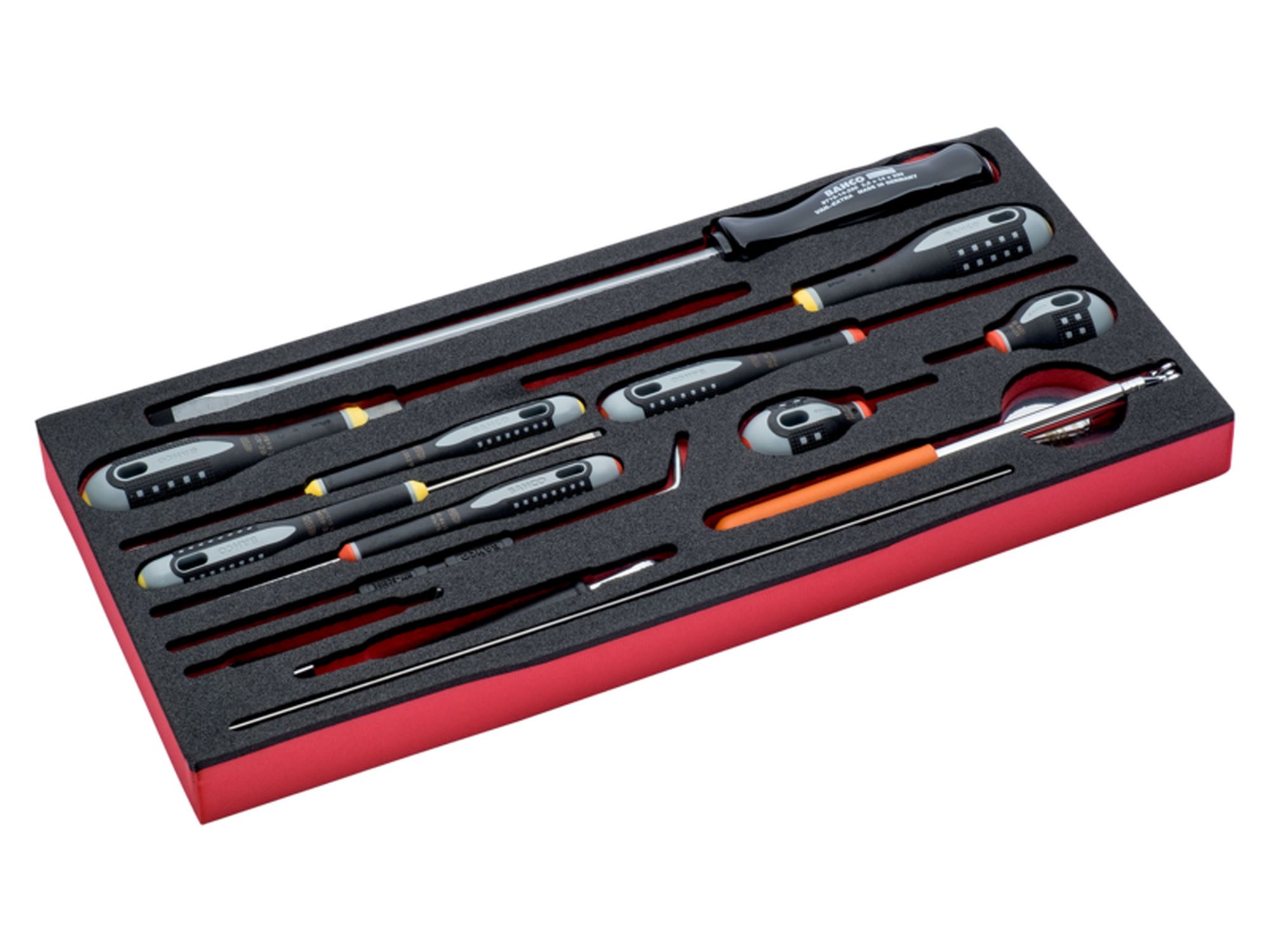 Bandeja de foam con composición de herramientas en pulgadas para nuestras cajas metálicas de las series 1483K y 1483KHD (14 piezas)