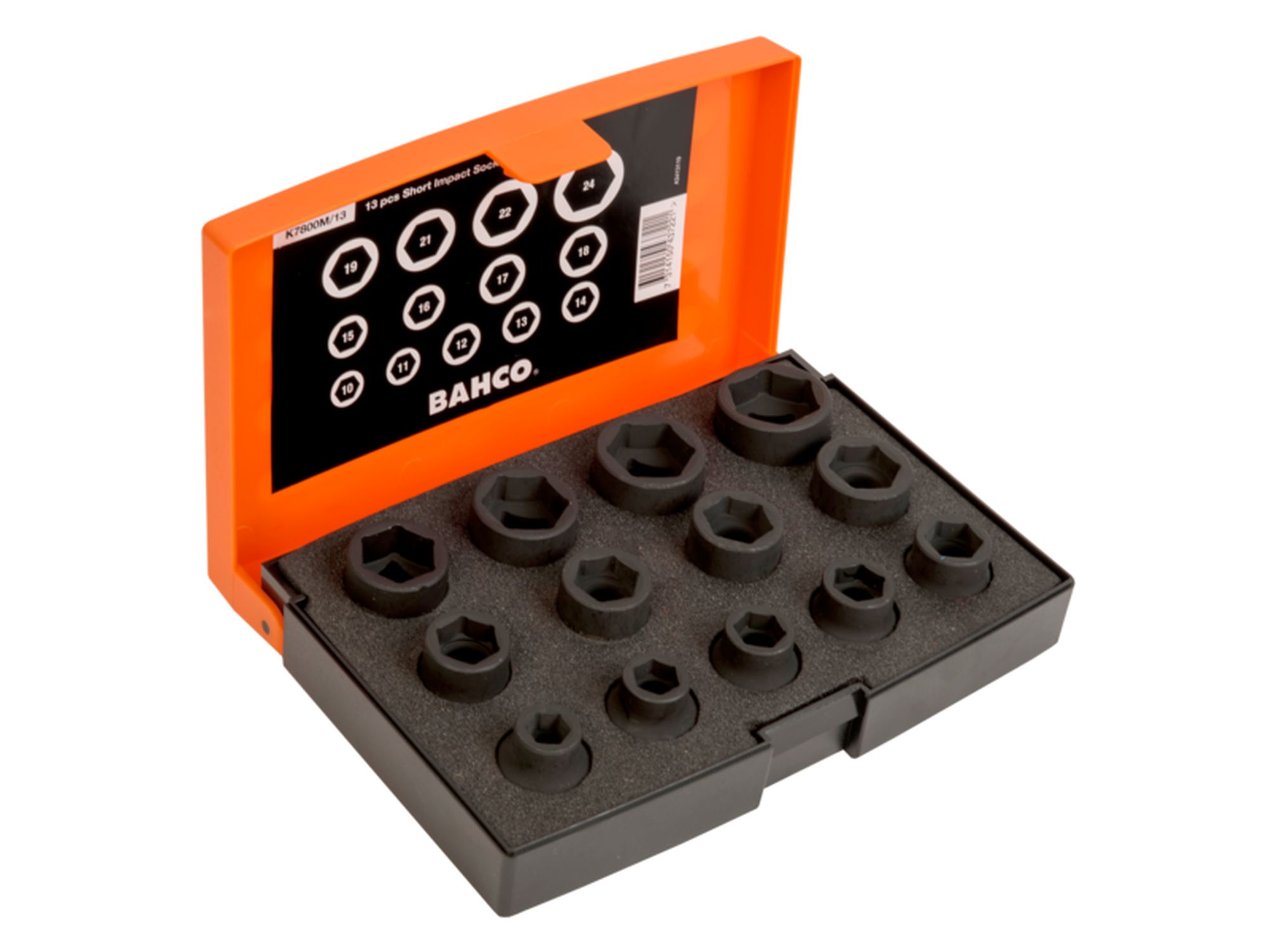 Ultrashort impact socket set, 1/2