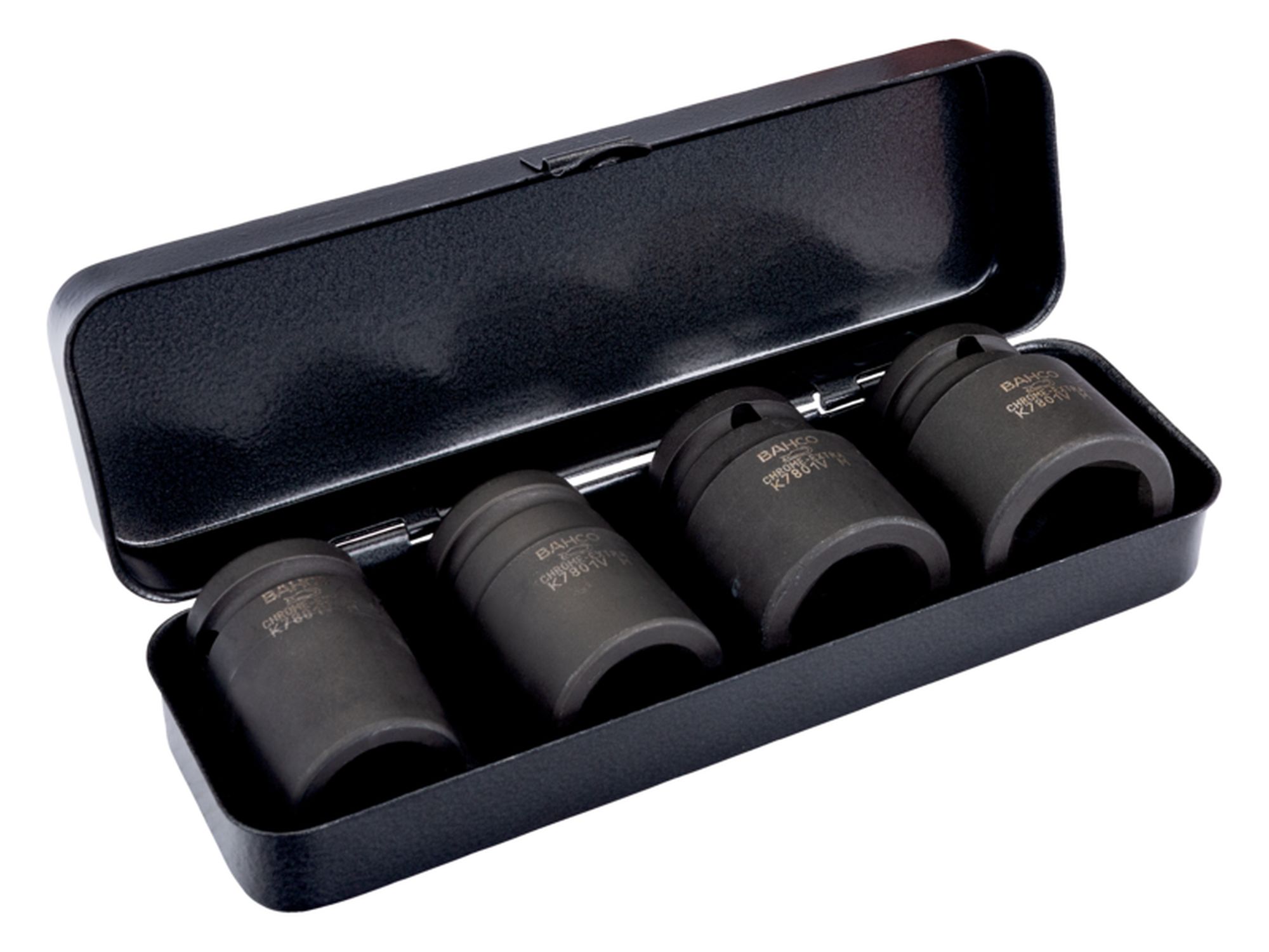 Juego de vasos de impacto reforzados y acabado fosfatado, con cuadradillo de 1/2