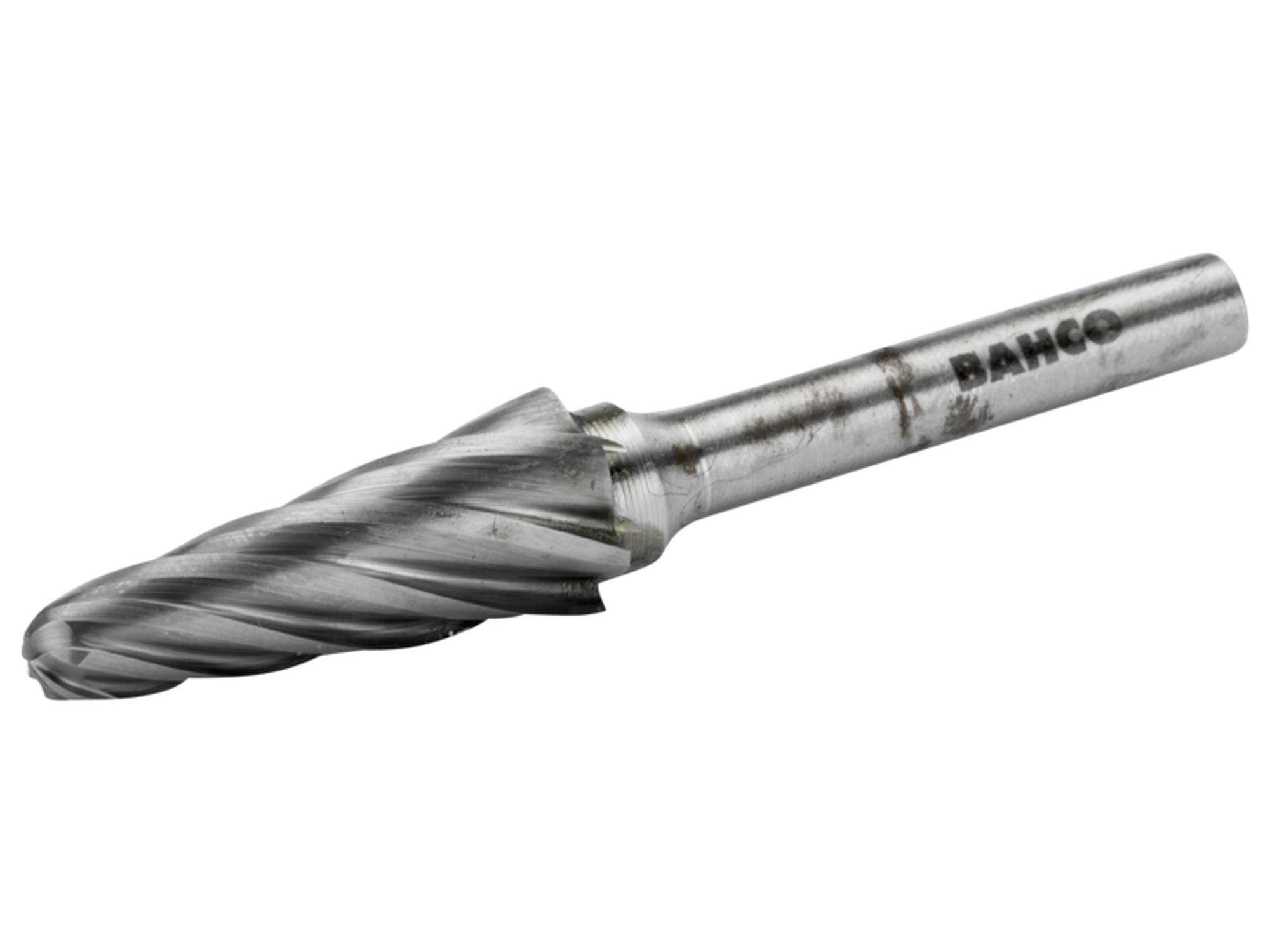 Lima rotativa cónica de punta redonda, de carburo de tungsteno, 12 x 30 mm, para aluminio, con corte de aluminio-dentado 6 (8 x 82 mm)