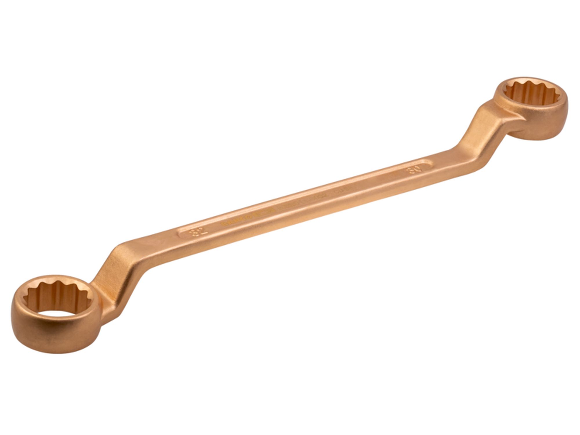 Llave de estrella acodada de dos bocas de 24 x 26 mm, anti-chispa de Cobre Berilio (340 mm)