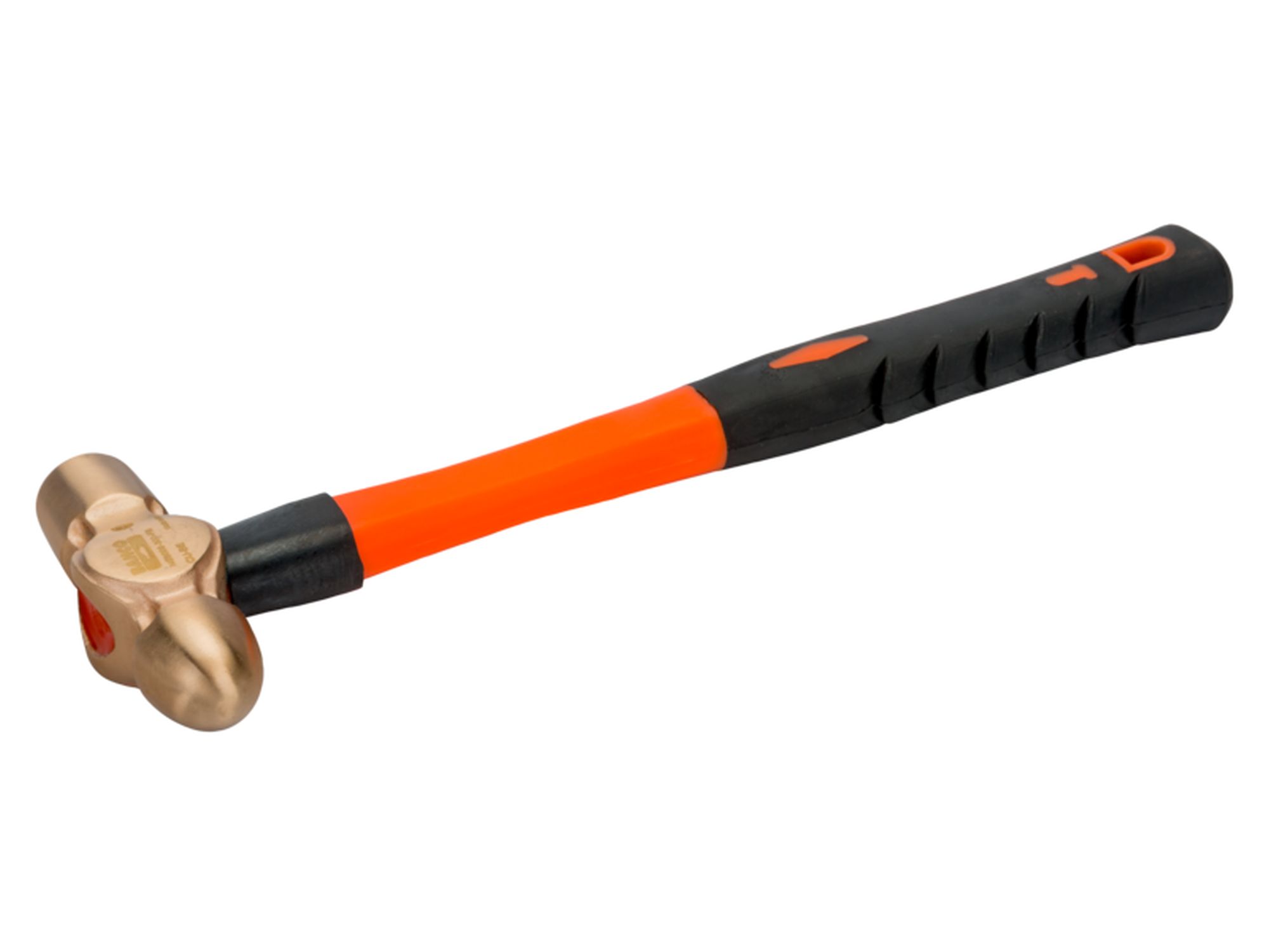 Martillo de bola anti-chispa con cabeza de Cobre Berilio y mango de fibra de vidrio (300 g)