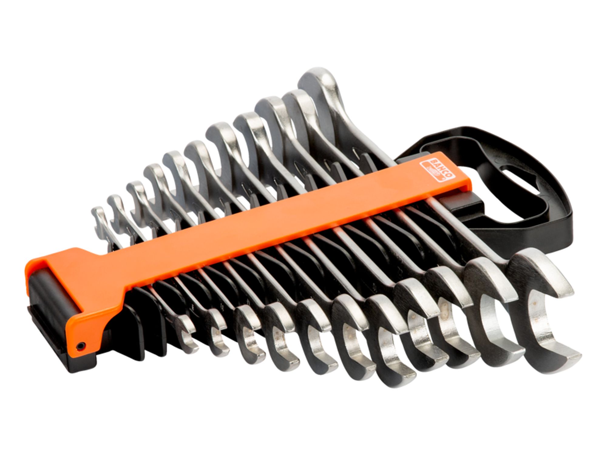 Juego de llaves fijas de dos bocas métricas (11 piezas/soporte de plástico)