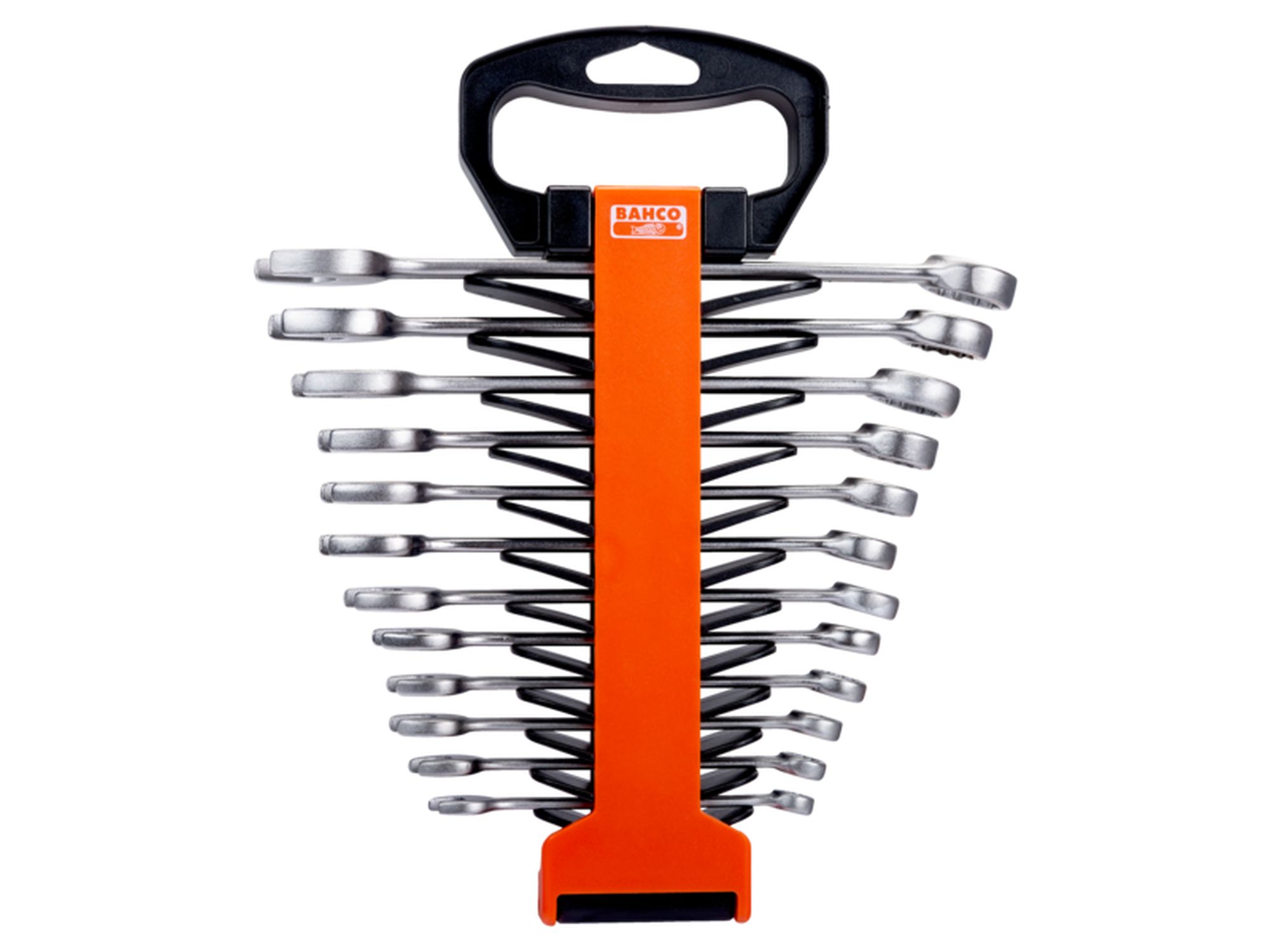 Juego de llaves planas combinadas métricas con acabado mate (12 piezas/colgador de plástico)