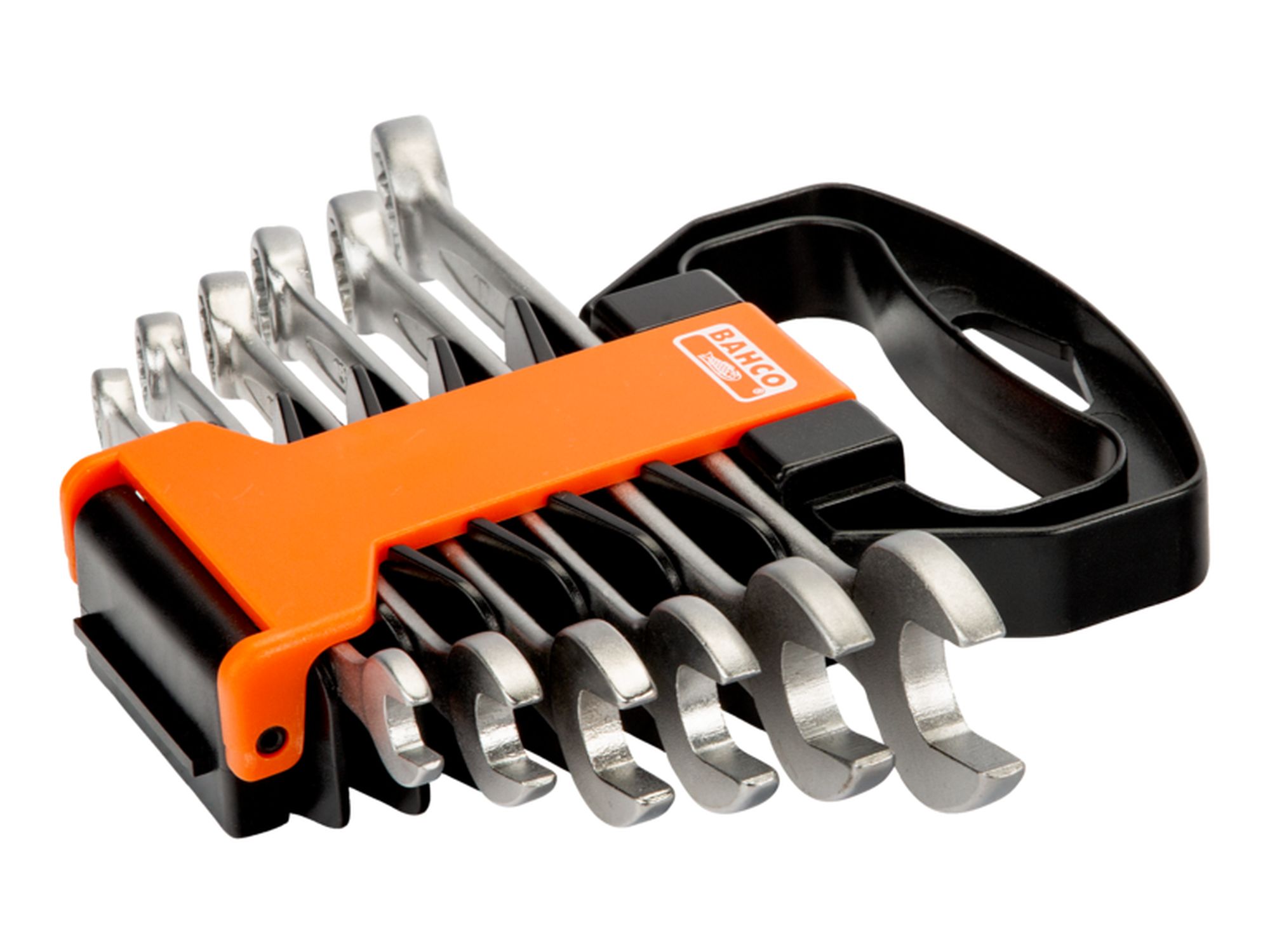 Juego de llaves planas combinadas métricas (6 piezas/soporte de plástico)