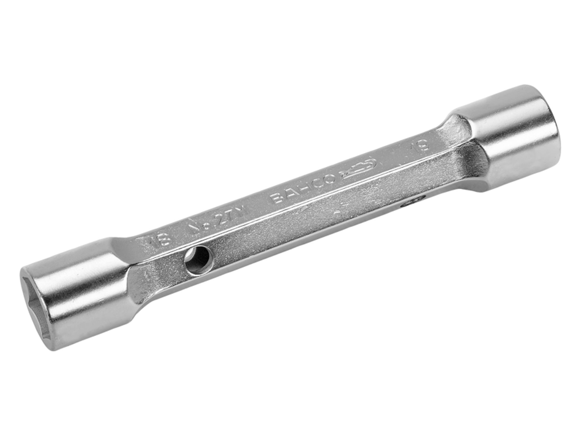 Llave de tubo de dos bocas de 12 mm x 13 mm con acabado cromado de 138 mm