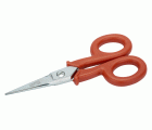 Tijeras de electricista de 48 mm con pequeña ranura y hoja curvada